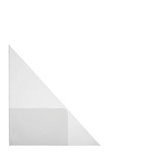 Sobres triangulares con sobres para tarjetas de visita, autoadhesivos, lámina de PP, transparentes 150 x 150 mm – izquierda
