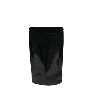 Bolsas resellabes para alimentos, composición de PET, alu, PE 110 x 185 mm  | negro 