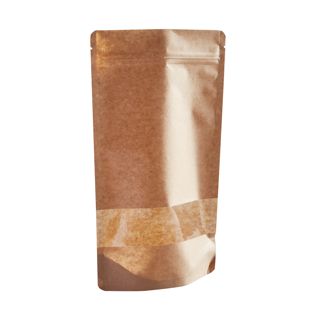 Bolsas resellabes con ventana 160 x 270 mm  | marrón 
