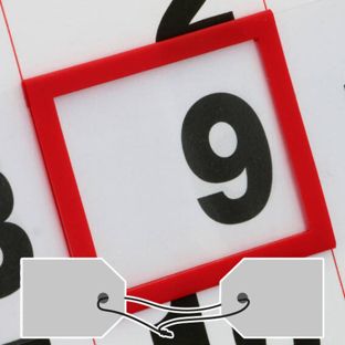 Indicador de fecha ventana clásica, con goma elástica de cierre anudada 