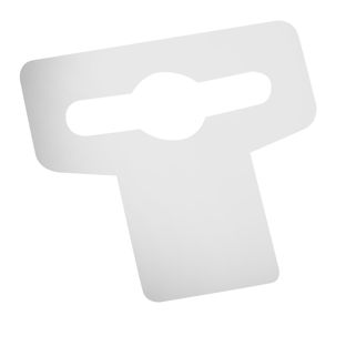 Colgador de agujero de suspensión europeo PET 44 x 45 mm | En forma de T