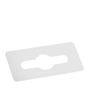 Refuerzo para agujero de suspensión europeo, 50 x 27 mm (rollo con 500 unidades) 