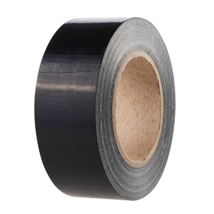 Cinta adhesiva de tela fuerte y permanente  negro  | 48 mm