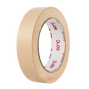 Cinta de carrocero blanca, 25 mm, crespón plano, resistente al calor hasta 60°C 