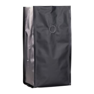 Bolsa de café con válvula, negra 