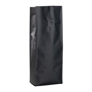 Bolsas con fuelle lateral y válvula de protección del aroma, negro 