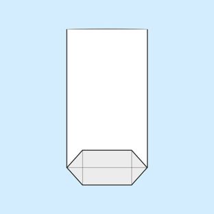 Bolsas con base plegable, lámina de OPP 75 x 130 mm