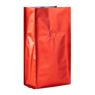 Bolsa de café con válvula, roja 245 x 100 mm 