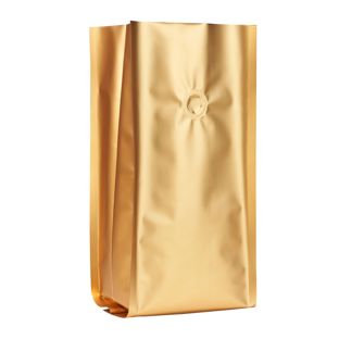 Bolsa de café con válvula, dorada 290 x 120 mm 