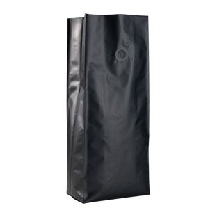 Bolsas con fuelle lateral y válvula de protección del aroma, negro 380 x 130 mm 