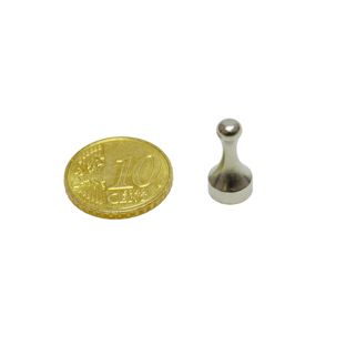 Imán con mango en forma de cono, neodimio con carcasa de metal, paquete con 5 unidades 