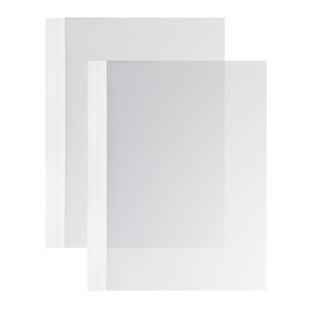 Tapas para encuadernar lámina A4, NOBLESS, borde de cartón con hendidura blanco|transparente 