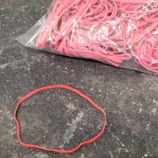 Gomas elásticas multiusos, rojas 3 mm | 100 mm