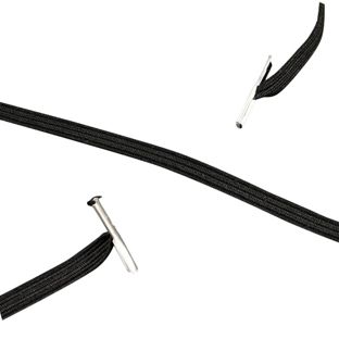 Goma elástica plana con 2 clavijas 