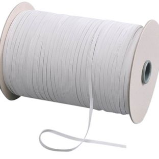 Goma elástica plana 5 mm blanco  | 180 m