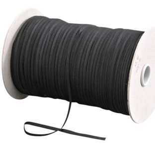 Goma elástica plana 5 mm negro  | 130 m