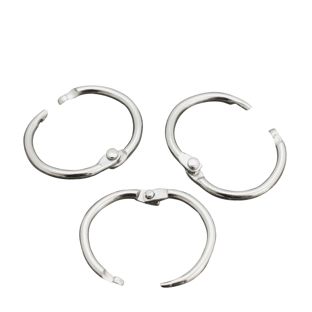 Anillas para encuadernar metal 14 mm - abiertos  | plata 