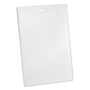 Funda tarjeta identificativa A6, vertical, PVC duro con euro slot 