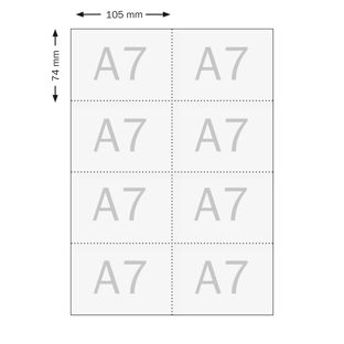 Etiquetas insertables para fundas para credenciales A7 