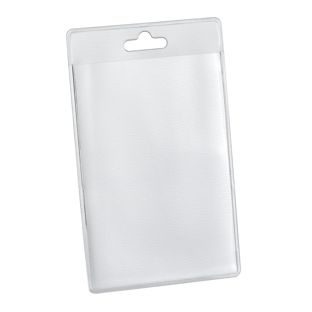 Funda tarjeta identificativa, formato tarjeta bancaria, vertical, con euro slot 