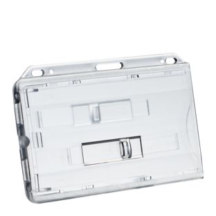 Funda tarjeta identificativa para 2 tarjetas con deslizadores transparentes 