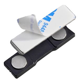 Imán para tarjetas de identificación, autoadhesivo 2 imanes | 45 x 13 mm