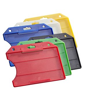 Fundas para tarjetas identificativas, plástico duro, abiertas 