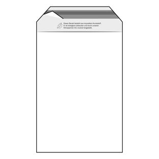 Bolsas con solapa, resellables, lámina de PE, transparentes 165 x 220 mm - reciclada