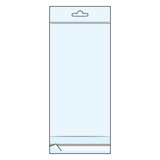 Bolsas con agujero para colgar, lámina de OPP 30 µm 115 x 220 mm 