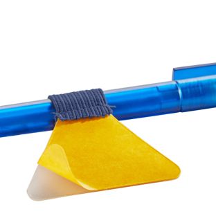Soporte para lápices con sujeción elástica, autoadhesivos azul oscuro
 