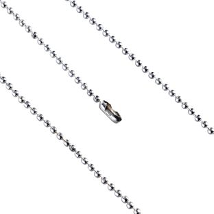 Cadenas de bolas, con cierre a presión 150 mm | 1.5 mm | plata  |  