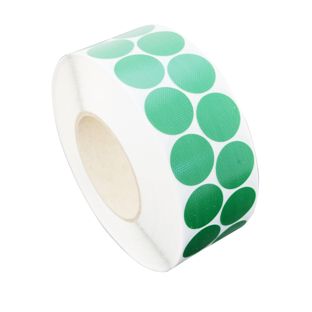 Puntos adhesivos de tela, verde 