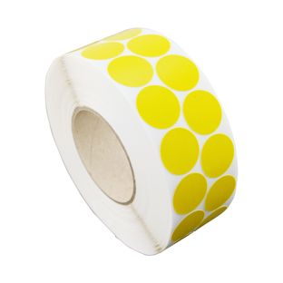 Puntos adhesivos de tela, amarillo 