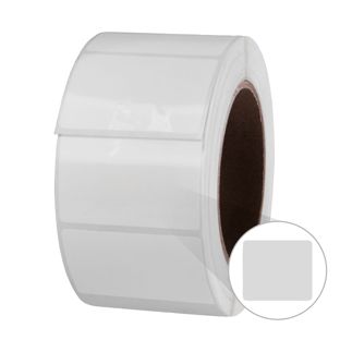 Etiquetas adhesivas, de adherencia fuerte en uno de sus lados, rectangulares 