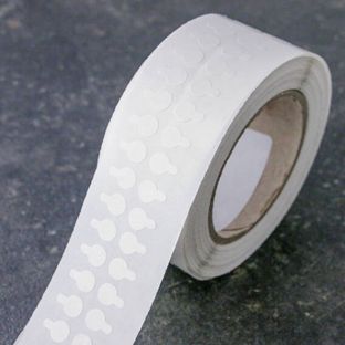 Puntos adhesivos de PET de doble cara, débil/débil 10 mm | 5.000 STK