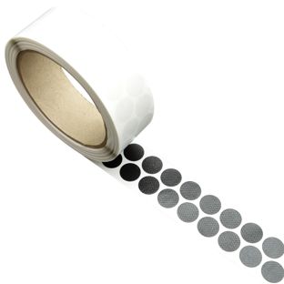 Puntos adhesivos de tela, negro 15 mm | 1.000 STK
