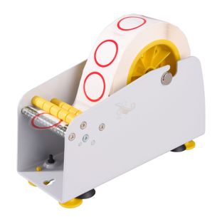 Dispensador de pared y de escritorio para puntos adhesivos, para un ancho de rollo de hasta 75 mm, 2 agujeros para colgar 