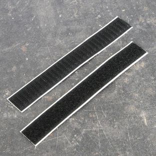 Tramos recortados de bandas de sujeción por contacto, autoadhesivo, gancho y bucle (en pares) null | 20 x 150 mm