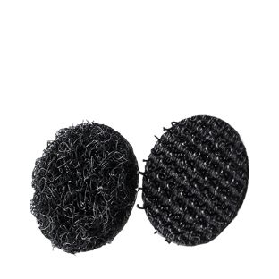 Puntos de gancho y bucle en hoja, set 13 mm | negro  | Set - bucle en gancho  | 140 par