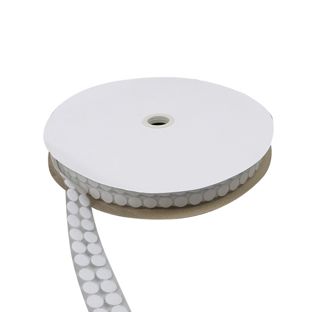 Puntos de sujeción por contacto en rollo, bucle  | 13 mm | blanco 