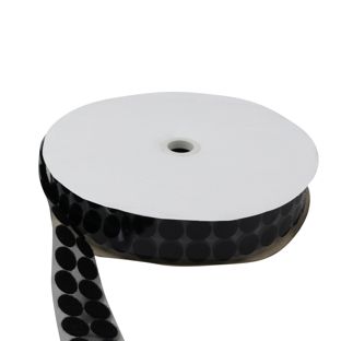 Puntos de sujeción por contacto en rollo, bucle  | 21 mm | negro 