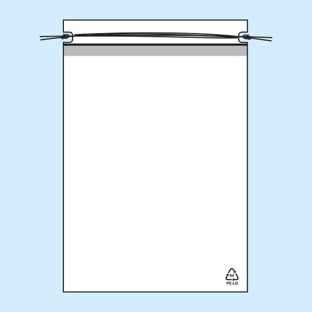 Bolsa con cordón ajustable, lámina de PE de 50 µm 200 x 270 mm