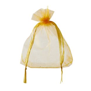 Bolsitas de organza con cierre de cinta de raso null | 75 x 100 mm