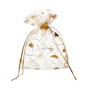 Bolsitas de organza con motivos navideños 80 x 100 mm  | Navidad 