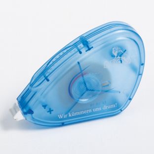 Dispensador de adhesivo / Rodillo desechable, 8 mm de ancho, muy adherente (rollo con 10 m) 