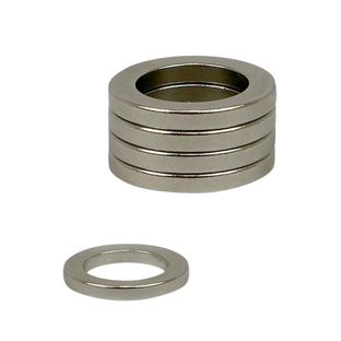 Imanes con forma de anillo de neodimio, niquelados 