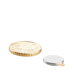 Imanes de neodimio con forma de disco, autoadhesivos 