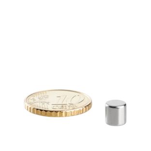 Imanes de neodimio con forma de disco 6 mm x 6 mm   | N48, axial (paralelo a la altura) 