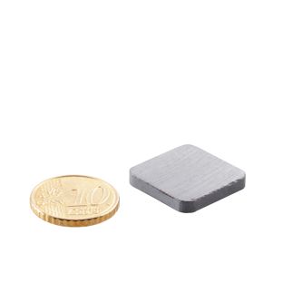 Imanes cuadrados de ferrita, Y35 20 x 20 mm | 3 mm