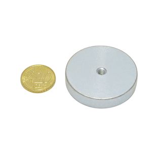 Bases magnéticas de neodimio con agujero roscado 40 mm